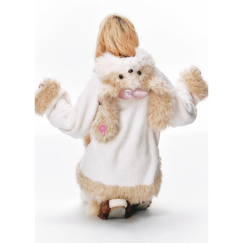 もふもふ子犬のルームウェア（フーディーとパンツ）