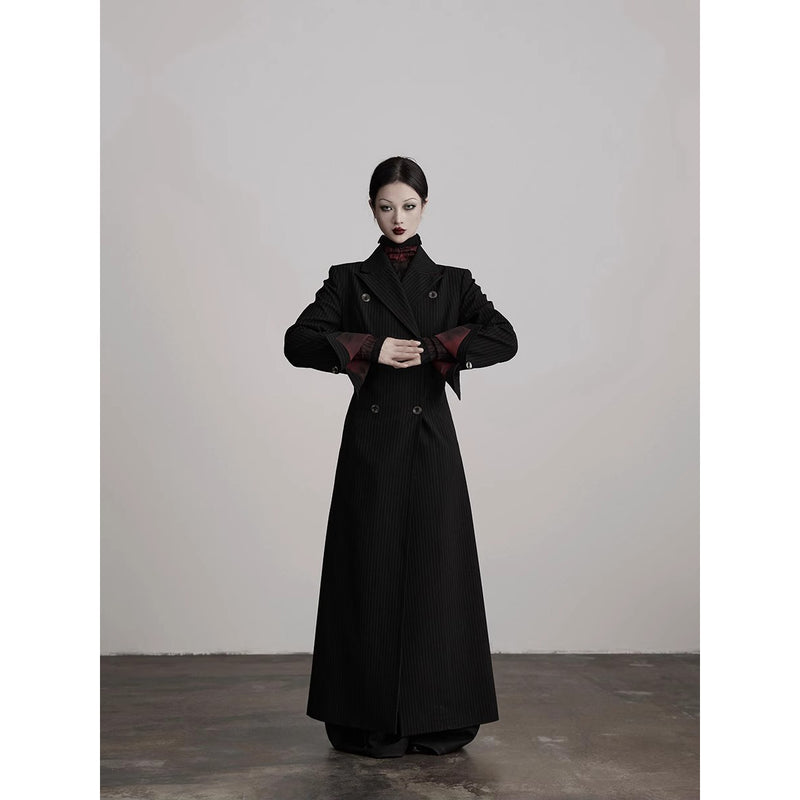 Pinstripe Long Tailored Coat