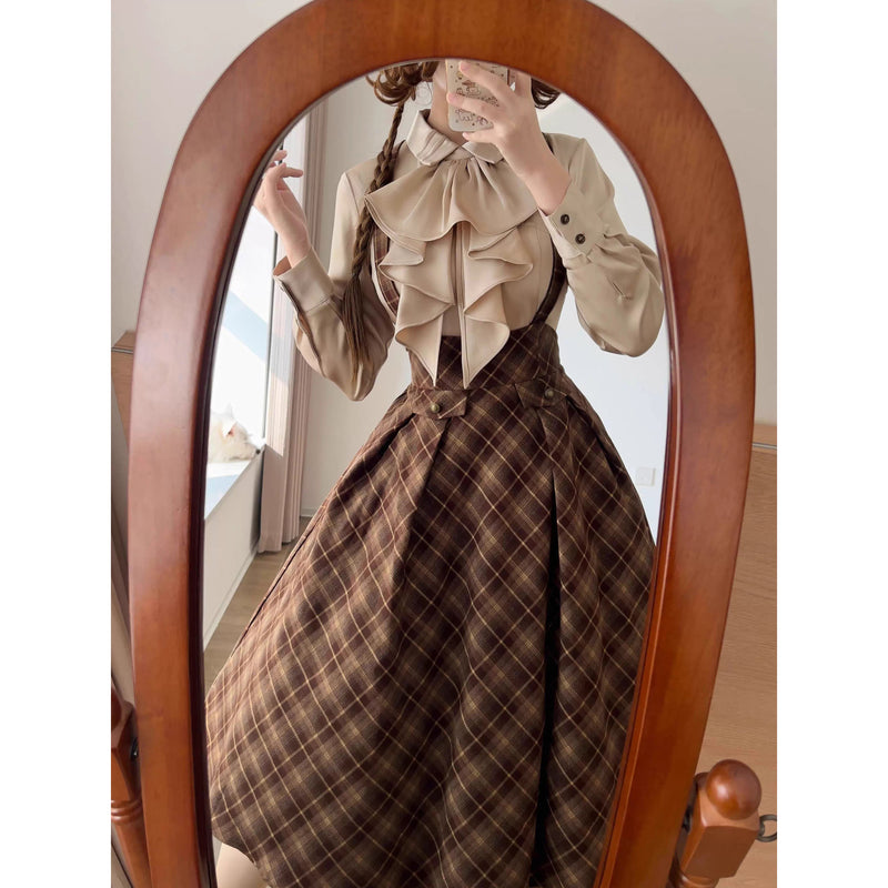 英国のお嬢様のクラシカルブラウス - Ecru Beige[2025年12月中旬発送予定]