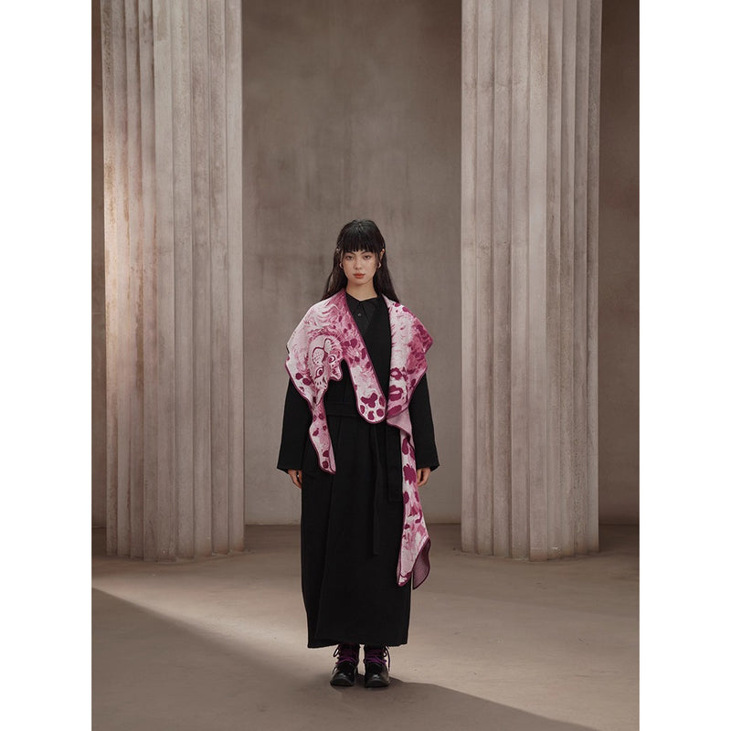 豹の挿絵ニットストール