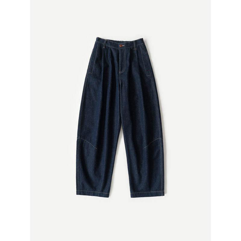 Dark Blue Cocoon Denim Pants