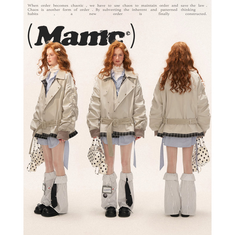 Corduroy Collar Trench Jacket