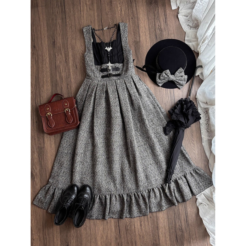 伯爵令嬢のジャンパースカートとケープ - Gray[2026年2月上旬-3月下旬発送予定]