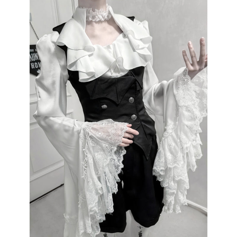 王侯貴族のゴシックブラウス - White[2026年2月下旬-3月下旬発送予定]