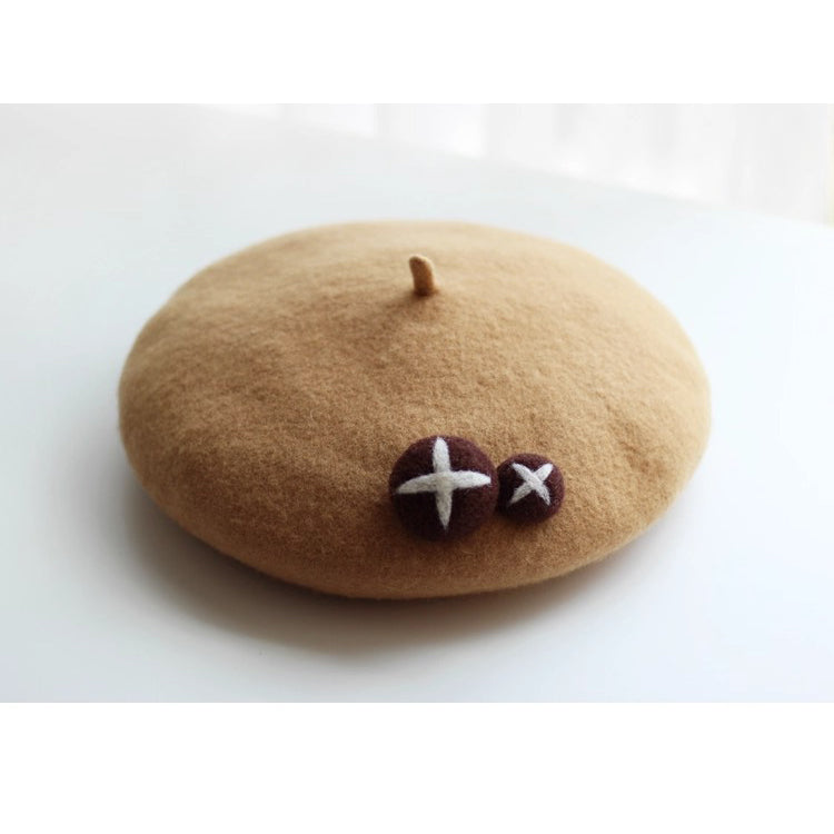 森のきのこのベレー帽