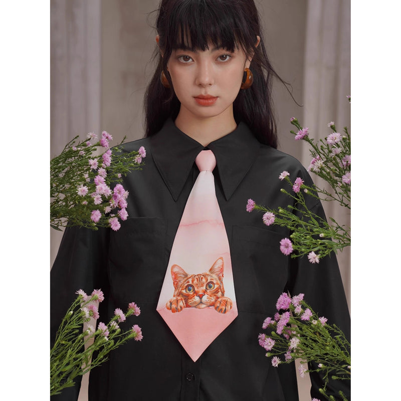 子猫の挿絵ネクタイ