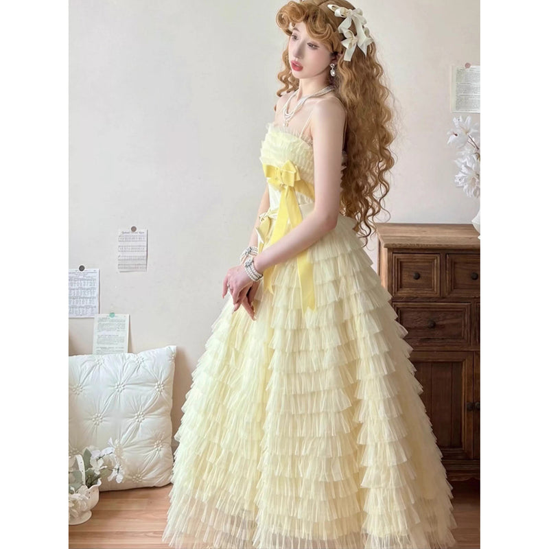 Butter Yellow Vintage Camisole Dress[2025年9月上旬-9月下旬発送予定]
