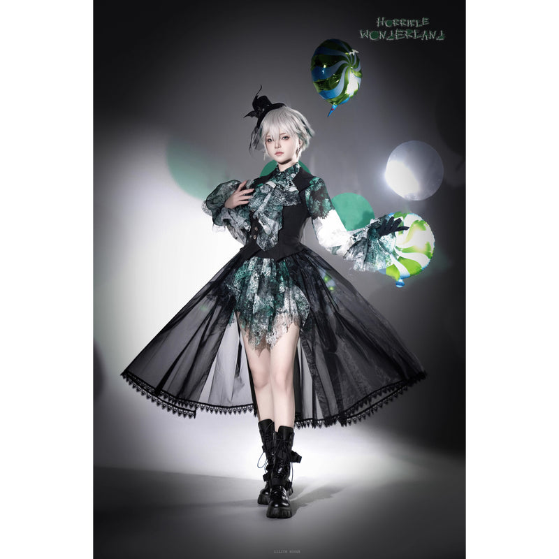 血塗れのお嬢様のヴィクトリアンブラウス - Green[2026年2月下旬-3月下旬発送予定]