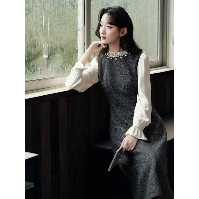 Parisian Gray Short Jacket and Dress