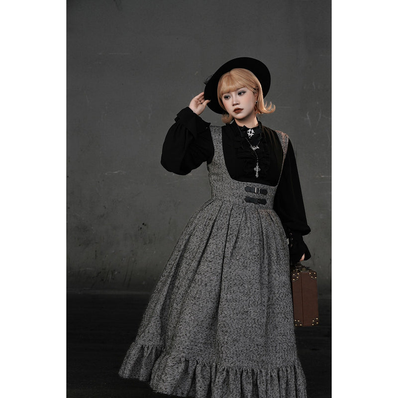 伯爵令嬢のジャンパースカートとケープ - Gray[2026年2月上旬-3月下旬発送予定]