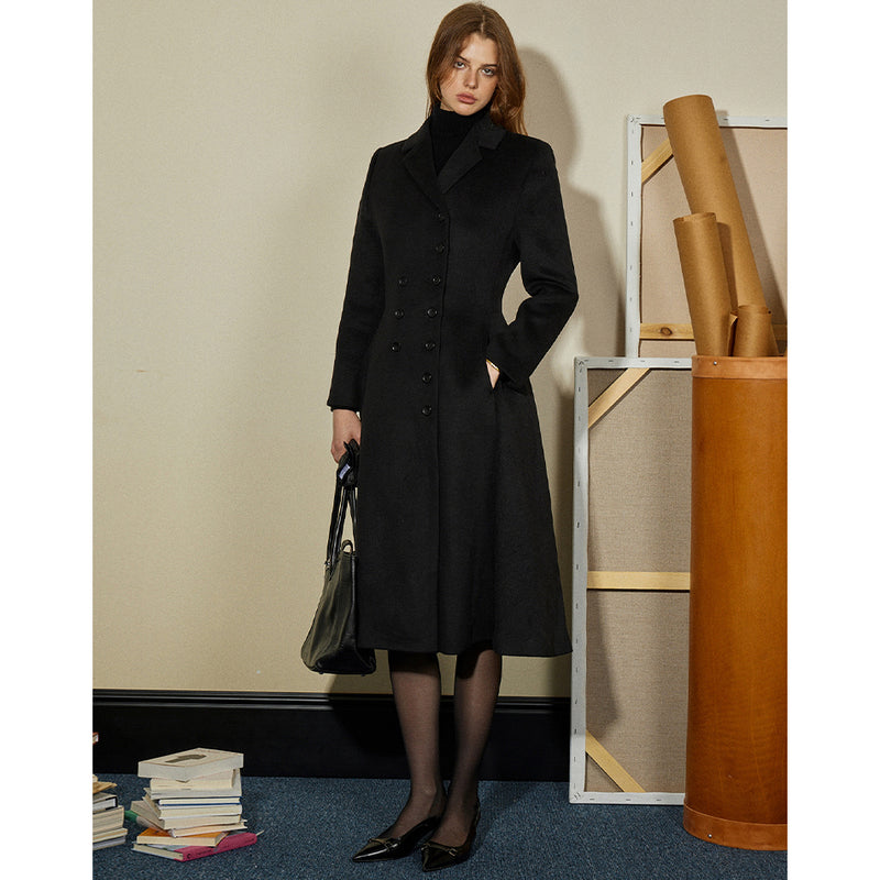 "Waltz" Vintage Inspired Wool Black Coat