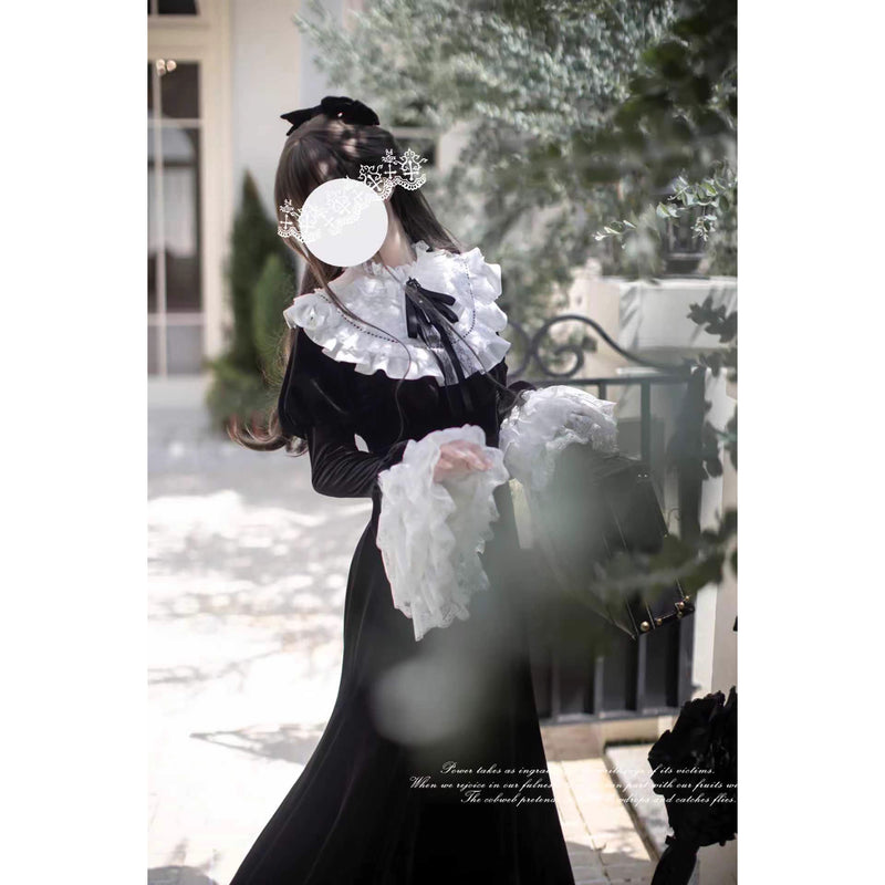 伯爵令嬢のベルベットマーメイドワンピース