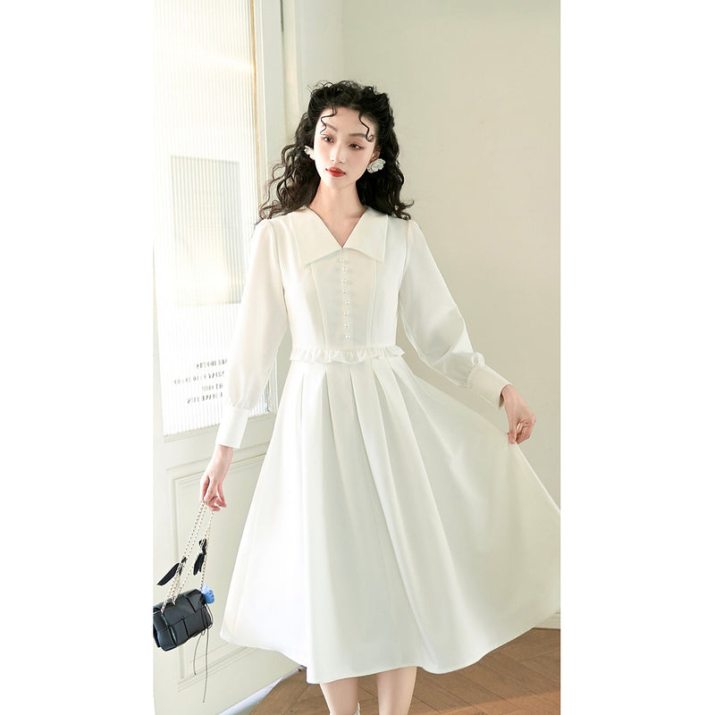 White Moonlight Classic Dress