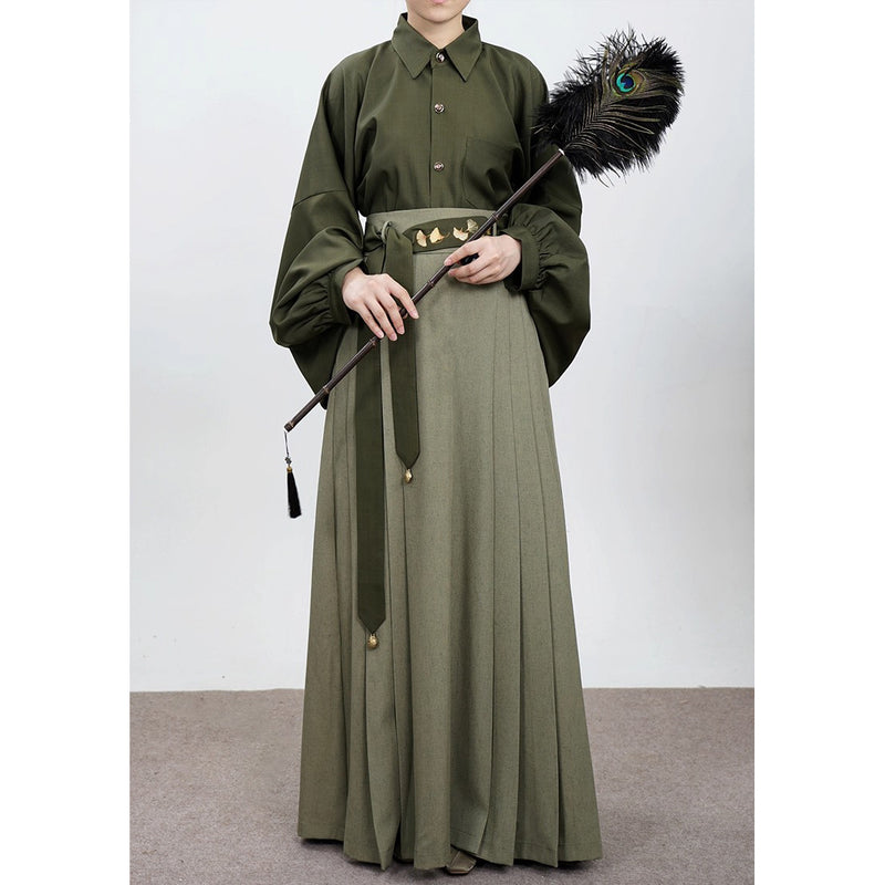 宮廷令嬢の刺繍プリーツスカート