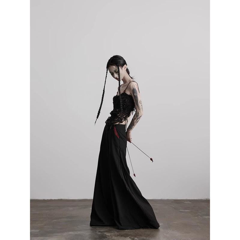 Black Feather Lace Camisole