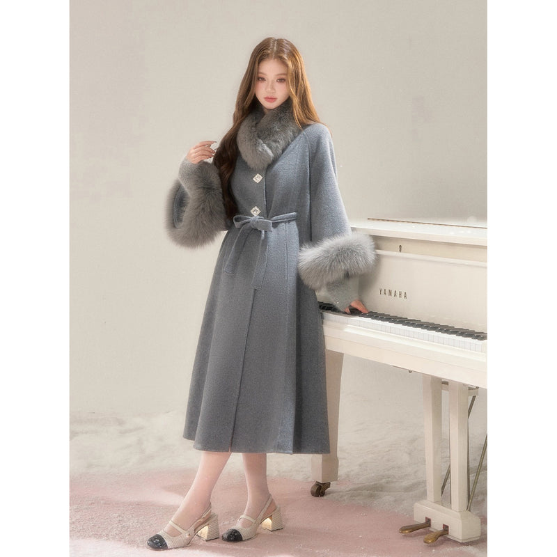 Elegant Girl's Fur Coat