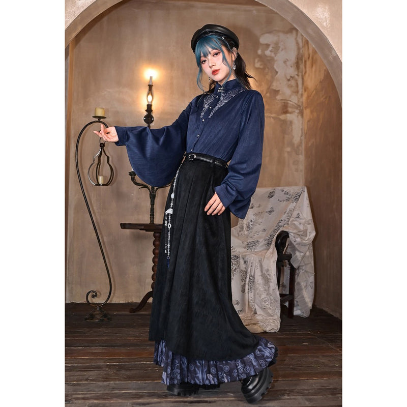 闘魚の挿絵レイヤードスカート