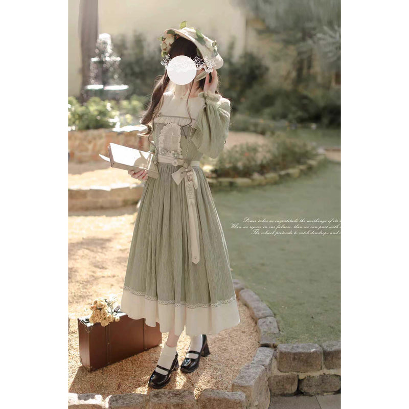 庭園の令嬢の刺繍クラシカルワンピース