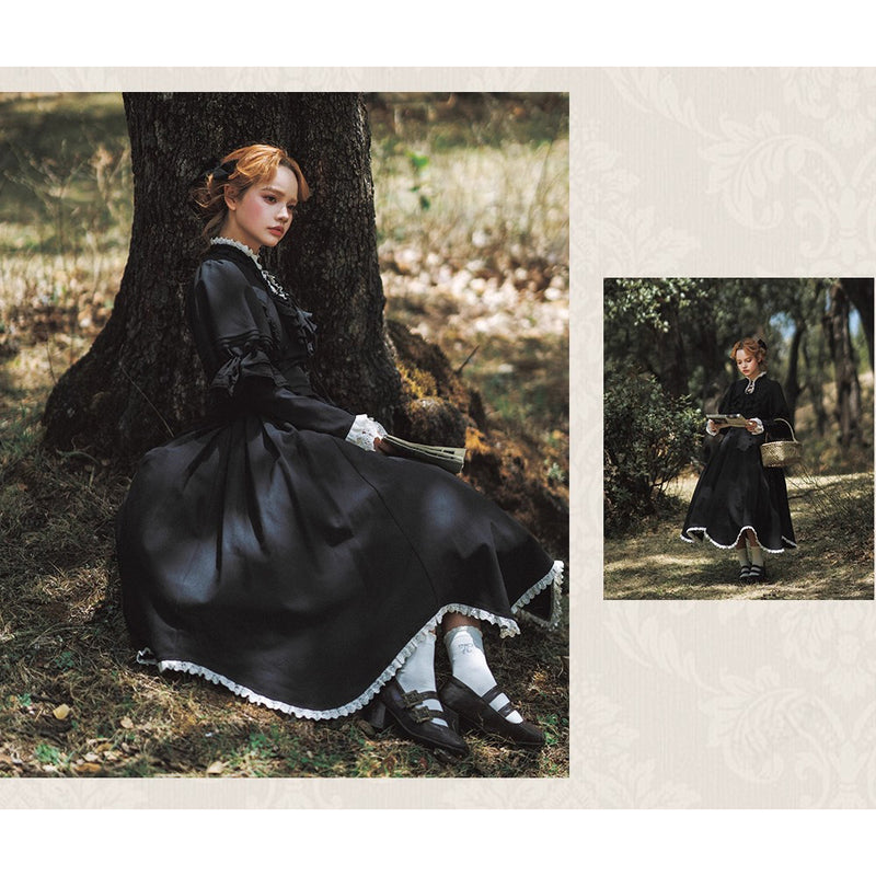 伯爵夫人のクラシカルワンピース - Black[2025年10月中旬-11月中旬発送予定]