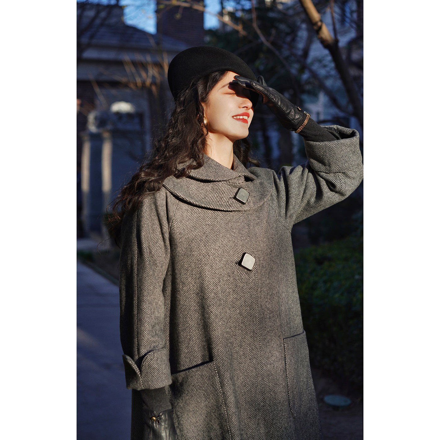 巴里貴婦人のハウンドトゥースコート – ManusMachina
