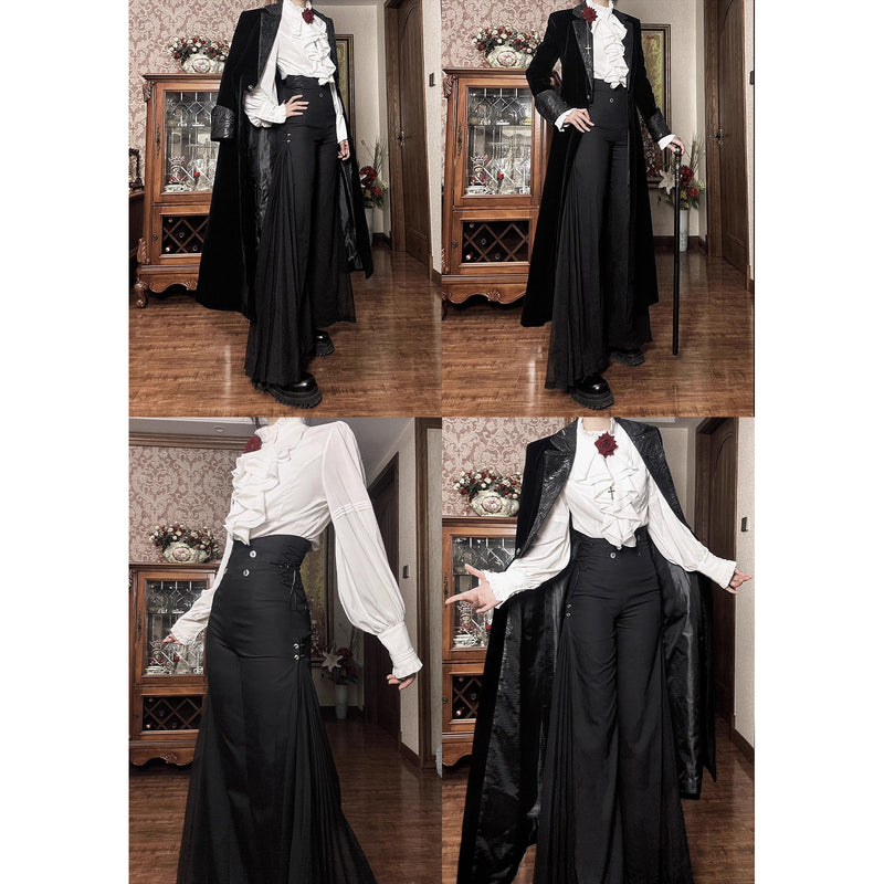 黒騎士の編み上げプリーツパンツ[2025年12月上旬-12月下旬発送予定]