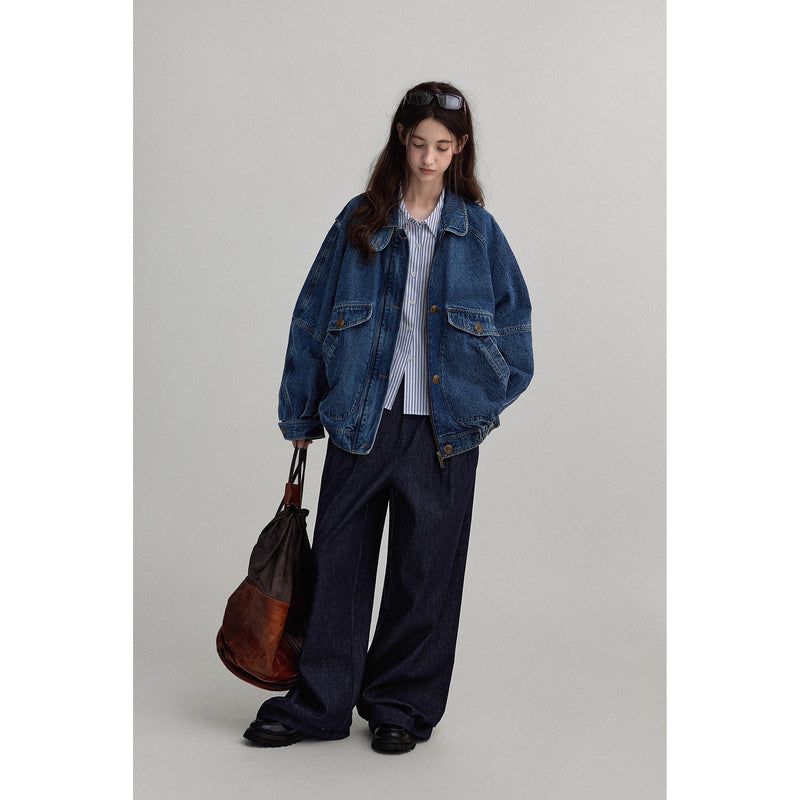 Washed Oversized Denim Jacket