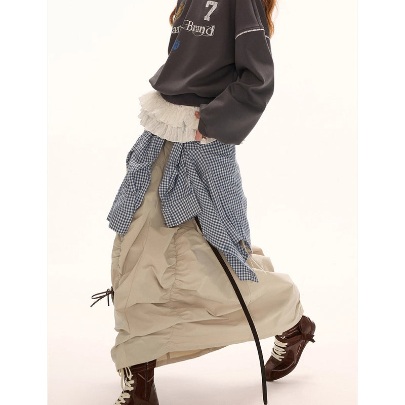 Asymmetrical Casual Long Skirt