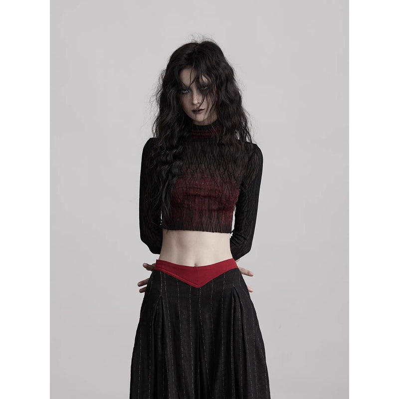 Gothic Gradient Mesh Top