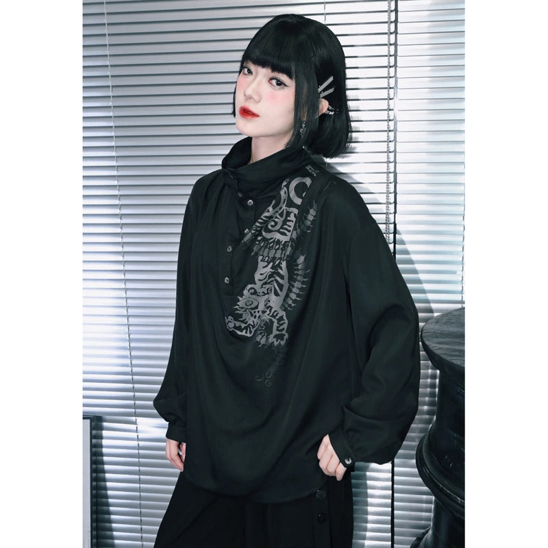 五毒の挿絵ハイネックトップス