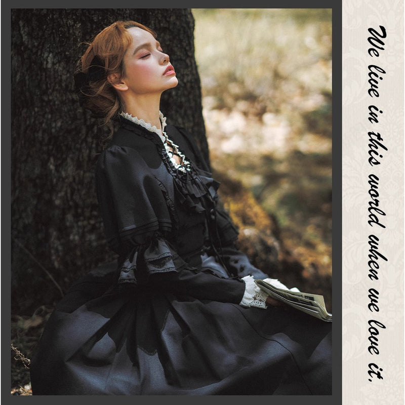 伯爵夫人のクラシカルワンピース - Black[2025年10月中旬-11月中旬発送予定]