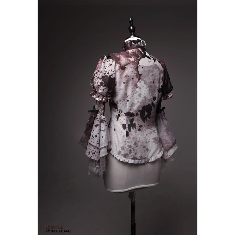 血塗れのお嬢様のキャバリアブラウス - Dark Red[2026年2月下旬-3月下旬発送予定]