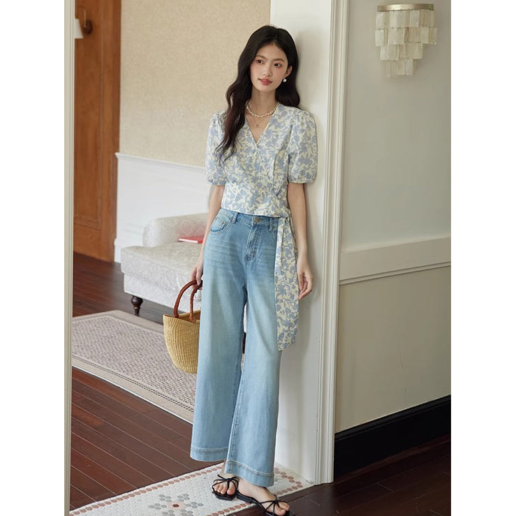 Indigo Purple Floral Blouse