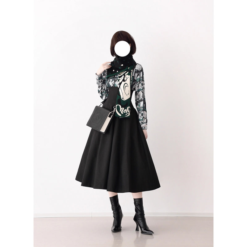 Wizarding World British Tail Vest and Strap Skirt - Black