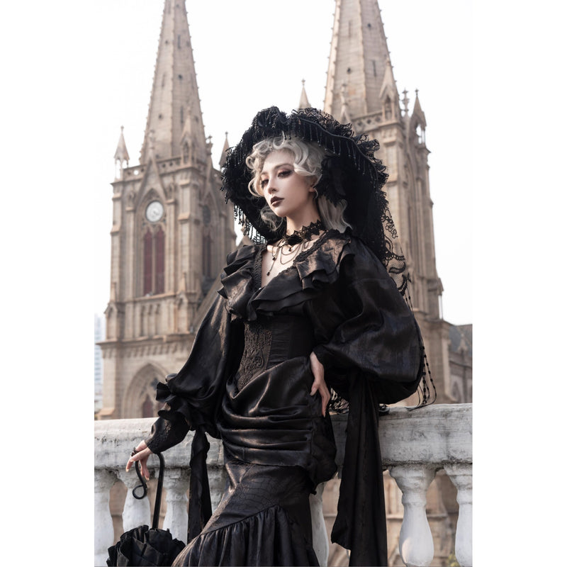 伯爵令嬢のコルセットマーメイドスカート - Black[2026年4月中旬-5月中旬発送予定]