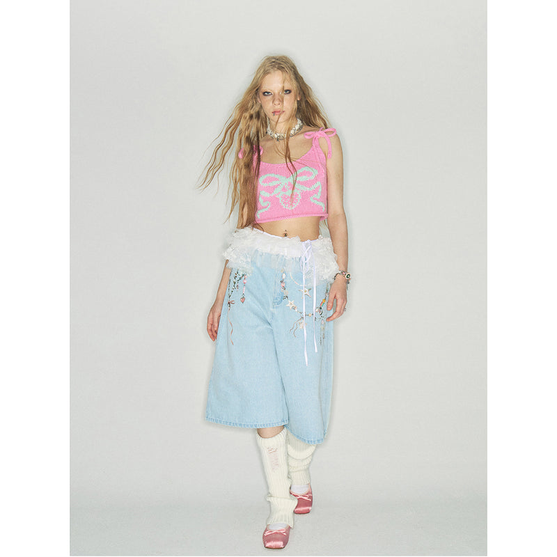 Denim Pants with Accessory Paint