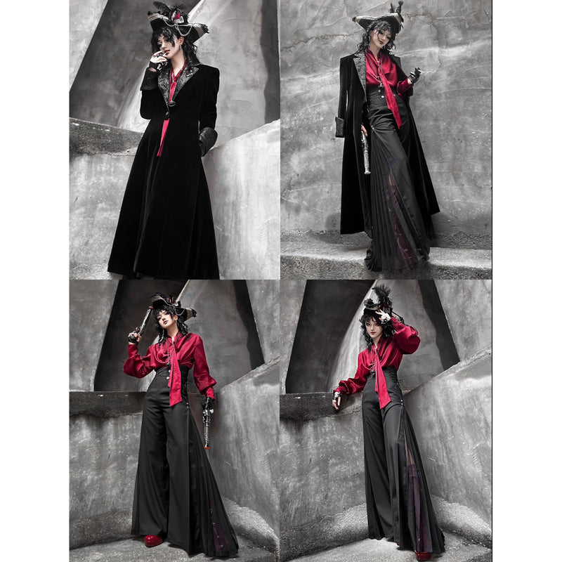 黒騎士の編み上げプリーツパンツ[2025年12月上旬-12月下旬発送予定]