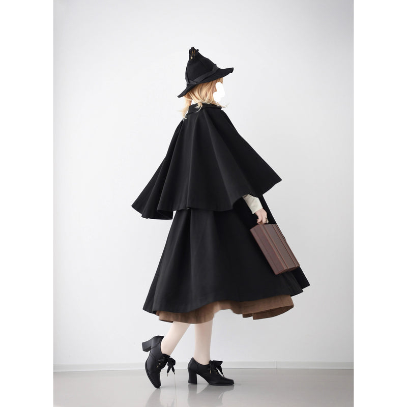 Wizarding World British Cape Long Coat - Black[2025年12月中旬-2026年1月中旬発送予定]
