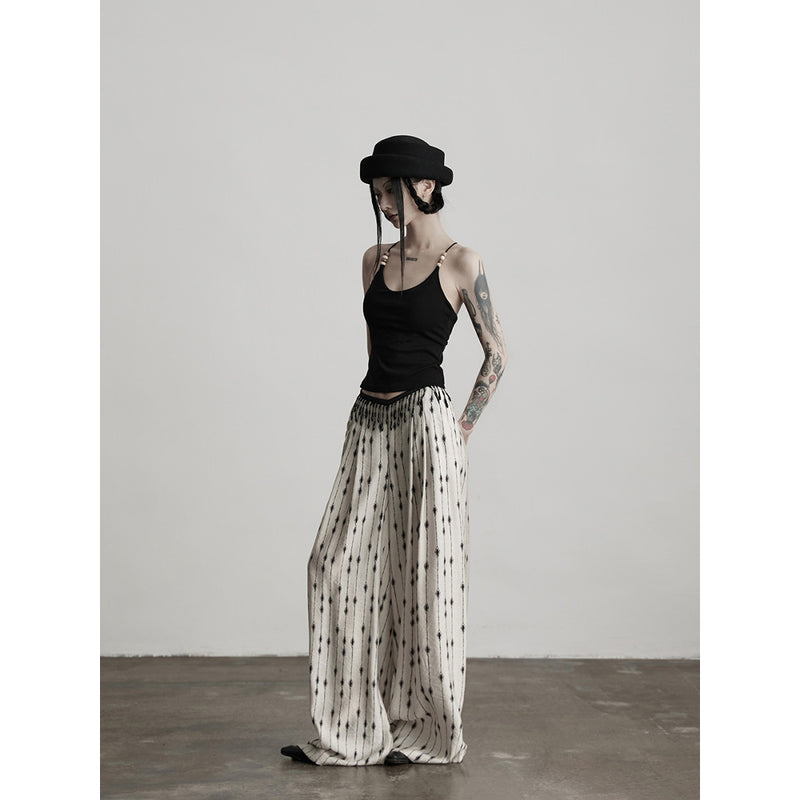 Geometric Wide Leg Pants