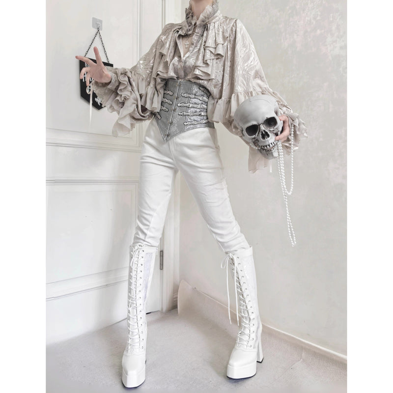手骨の標本コルセット - Silver[2025年11月上旬-12月上旬発送予定]