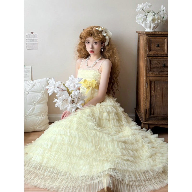 Butter Yellow Vintage Camisole Dress[2025年9月上旬-9月下旬発送予定]