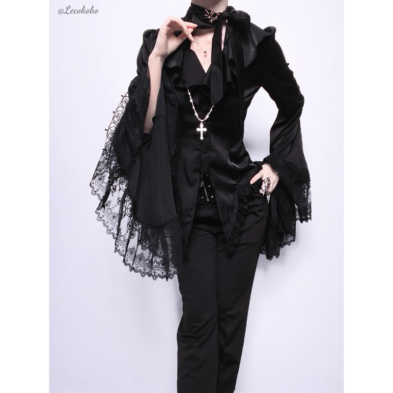 王侯貴族のゴシックブラウス - Black[2026年2月下旬-3月下旬発送予定]