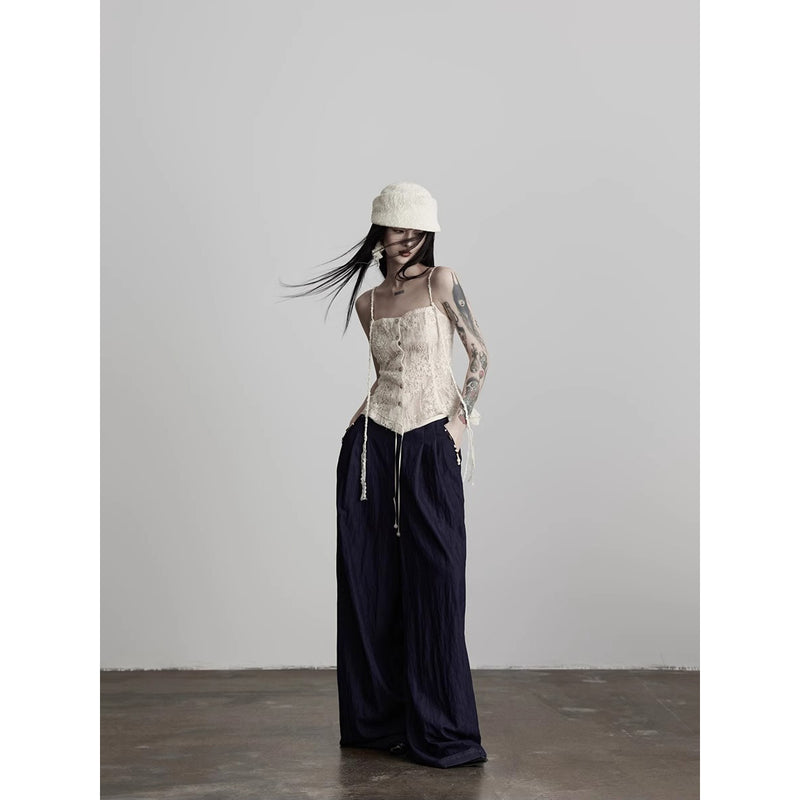 Dark Navy Wide Pants
