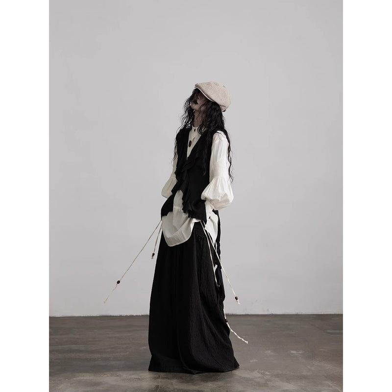 Black Frill Nostalgia Vest