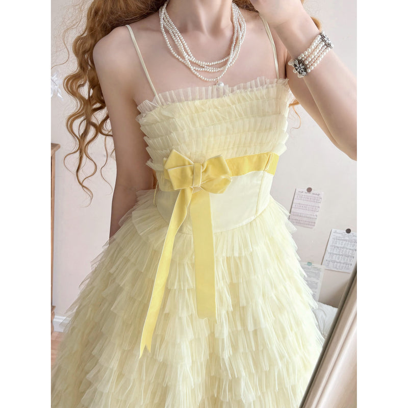 Butter Yellow Vintage Camisole Dress[2025年9月上旬-9月下旬発送予定]