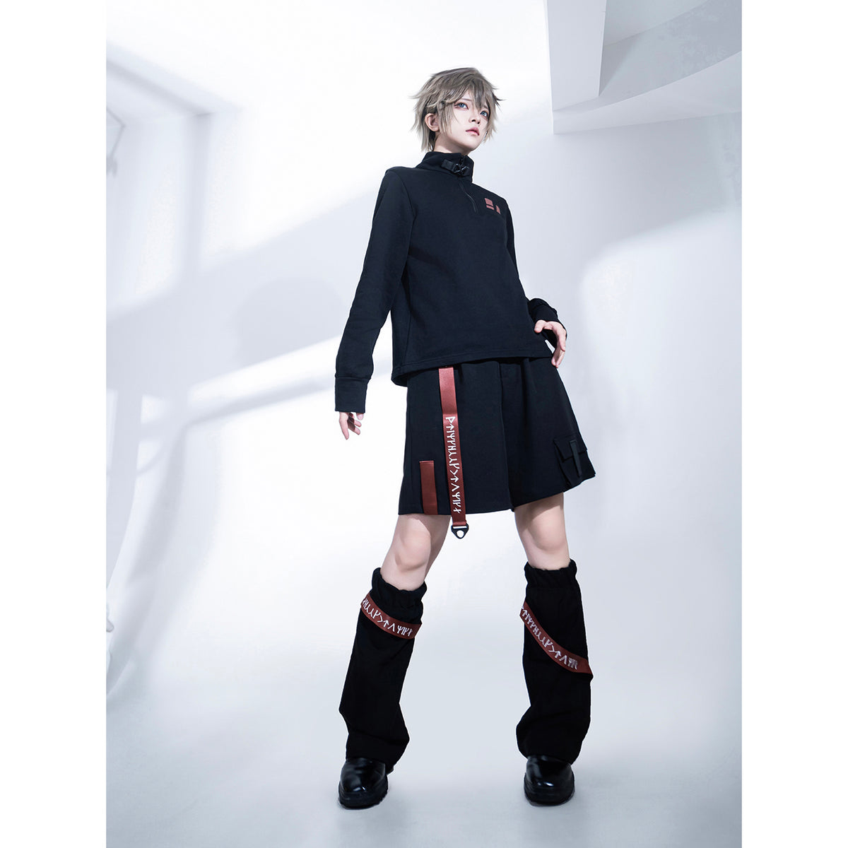 黒の魔導士ハーフパンツとレッグウォーマー – ManusMachina