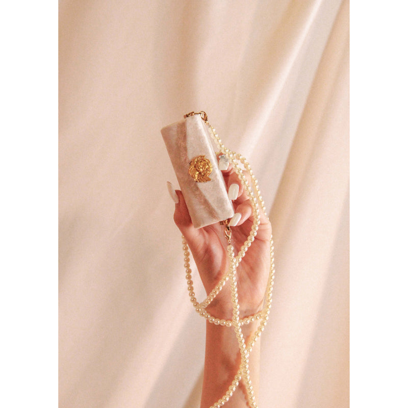 Retro Lipstick Case - Silver White