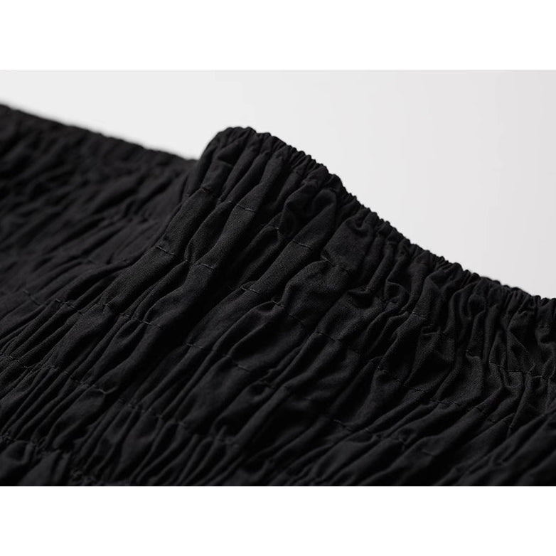 Black Ribbon Bustier Tube Top