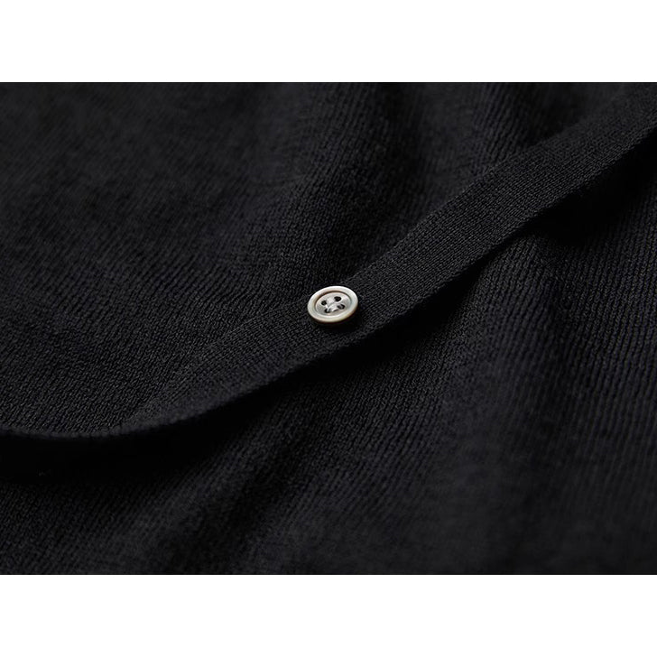 Black Draped Neck Sleeveless Knit Top