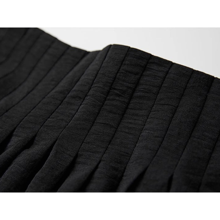 Black and White Fringe Long Skirt