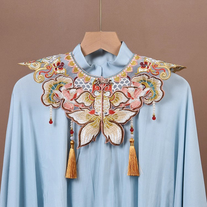 金魚と花の刺繍付け襟 – ManusMachina